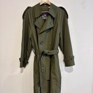 Vintage London Fog Army Green Trench Coat
